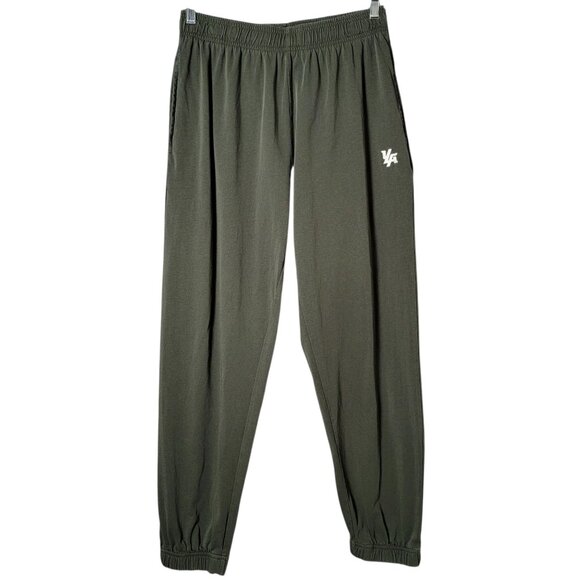 YoungLA Mens Green 231 Pump Cover Joggers Large Workout Gym - Picture 1 of 10